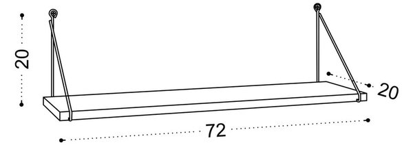 Polica v dekore duba v prírodnej farbe 72 cm Armoni – Kalune Design