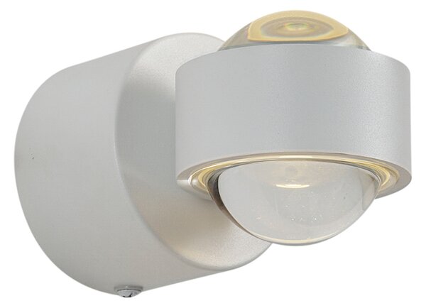 Dizajnové nástenné svietidlo biele vrátane LED IP44 - Lens