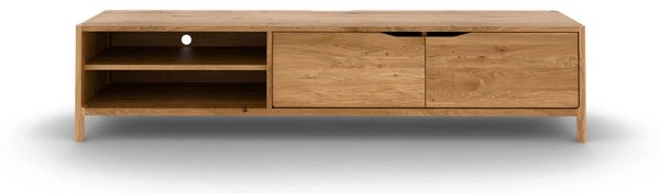 TV stolík z dubového dreva v prírodnej farbe 200x48 cm Twig – The Beds