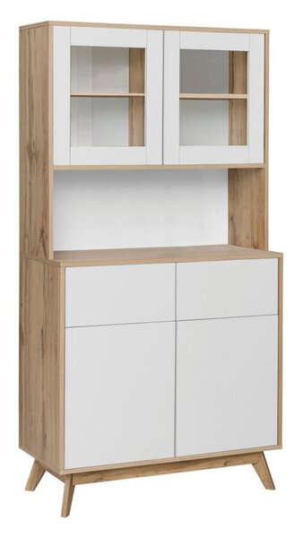 Kredenc v dekore duba v bielo-prírodnej farbe 84x165 cm Skandi – Støraa