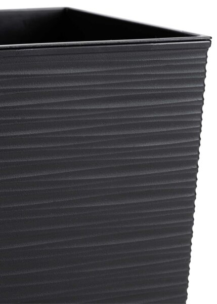 PLASTOVÝ KVETINÁČ FLORE RIFLO 30X30 CM ČIERNA