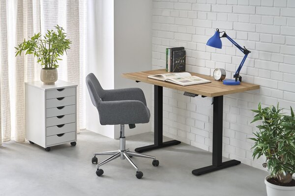 HALMAR Výškovo nastaviteľný stôl B54 120 cm dub artisan/čierny
