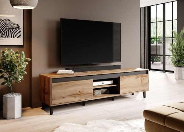 HALMAR TV stolík NORD 2 170 cm dub wotan/antracitový