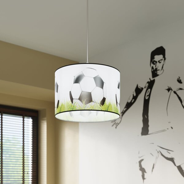 Detské závesné svietidlo Ball C, 1x plastové tienidlo so vzorom, (fi 30cm)
