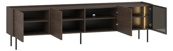 RTV skrinka Dunari 220 cm s kovovými nohami - dub dunin