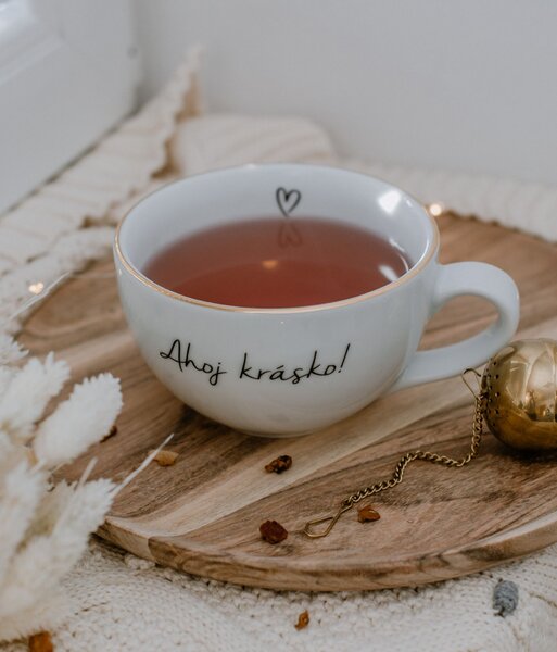 Porcelánový hrnček Ahoj krásko 300 ml - CZ