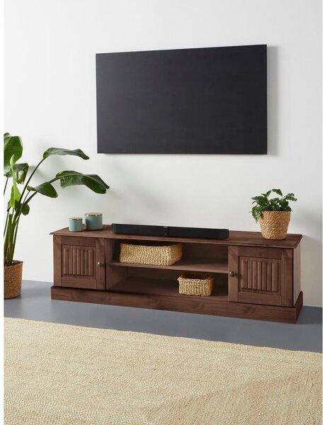 Hnedý TV stolík z borovicového dreva 45x40 cm Mille – Støraa