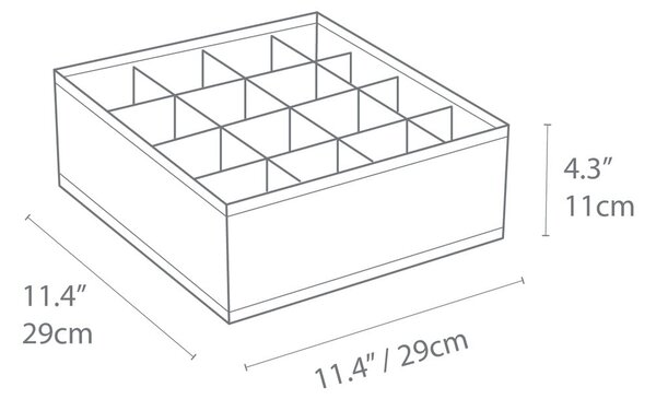 Sivý organizér do zásuvky s 16 priehradkami Bigso Box of Sweden Drawer