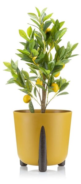 PLASTOVÝ KVETINÁČ MOSS ECO 25X26 CM HORČICOVÁ