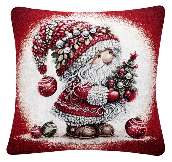 Vianočná gobelínová obliečka na vankúš Chenille IT046 Farba Viacfarebná Rozmery 42x42 cm