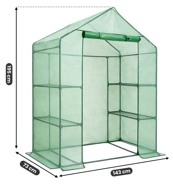 Ak furniture Záhradný fóliovník SOMA 143x73x195 cm zelený