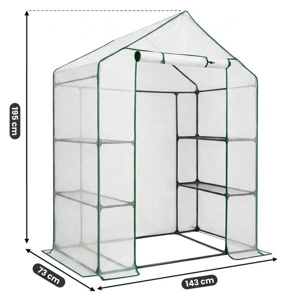 Ak furniture Záhradný fóliovník SOMA 143x73x195 cm číry