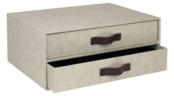 Béžový zásuvkový box s 2 zásuvkami Bigso Box of Sweden Birger