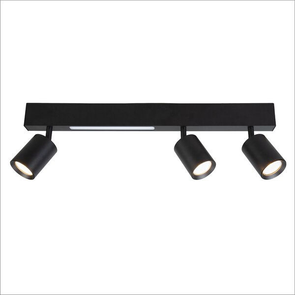 Stropné svietidlo Magnet, 3x čierne kovové tienidlo + 1x LED 5W, b