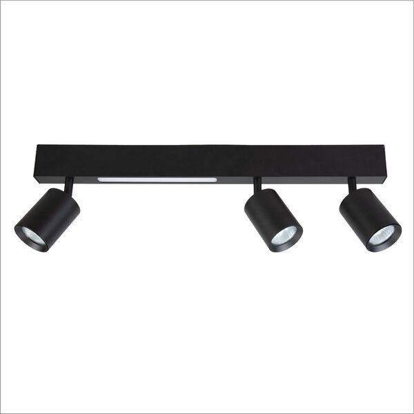 Stropné svietidlo Magnet, 3x čierne kovové tienidlo + 1x LED 5W, b