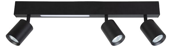 Stropné svietidlo Magnet, 3x čierne kovové tienidlo + 1x LED 5W, b