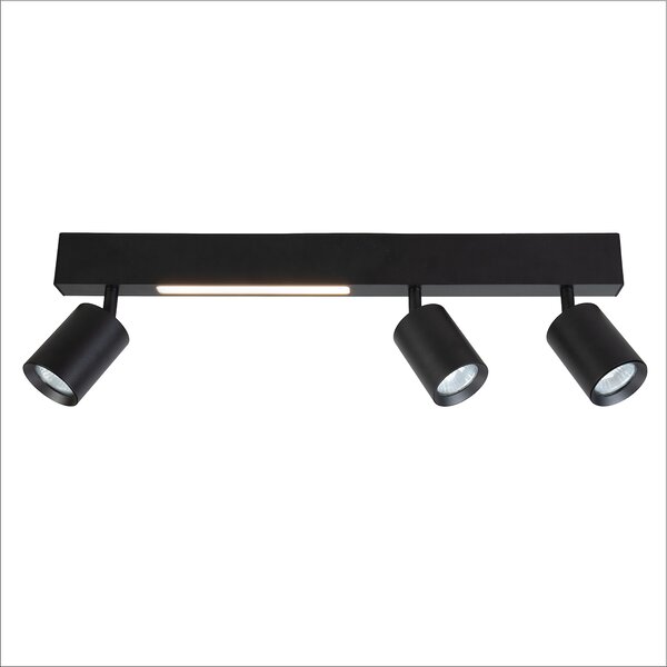 Stropné svietidlo Magnet, 3x čierne kovové tienidlo + 1x LED 5W, b