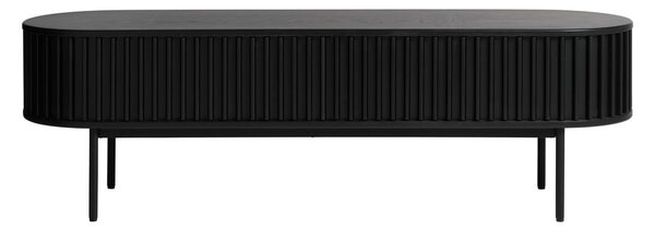 Čierny TV stolík v dekore duba 48x160 cm Siena – Unique Furniture