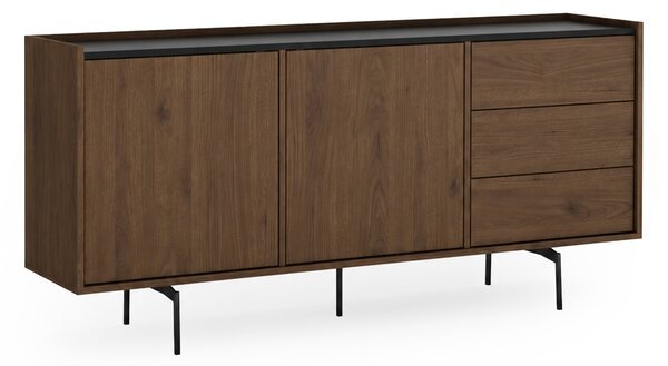 Elegantná komoda Zenar 170 cm so zásuvkami - orech / čierna