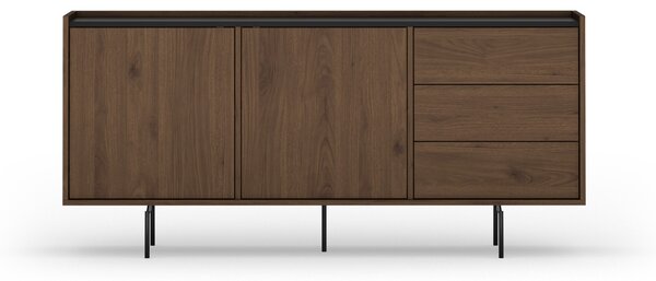 Elegantná komoda Zenar 170 cm so zásuvkami - orech / čierna