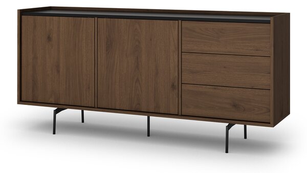 Elegantná komoda Zenar 170 cm so zásuvkami - orech / čierna