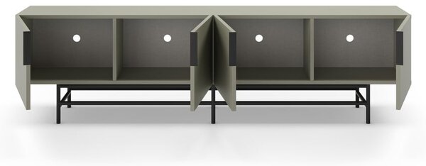 Zelenosivý TV stolík 200x54,5 cm Eldia – Marckeric