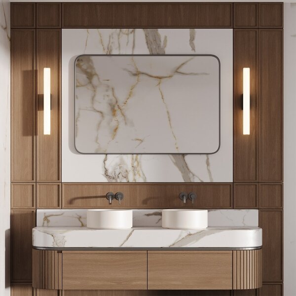 LED kúpeľňové osvetlenie na zrkadlo LINEA LED/8W/230V 3000/4000/6000K IP44 45 cm zlaté