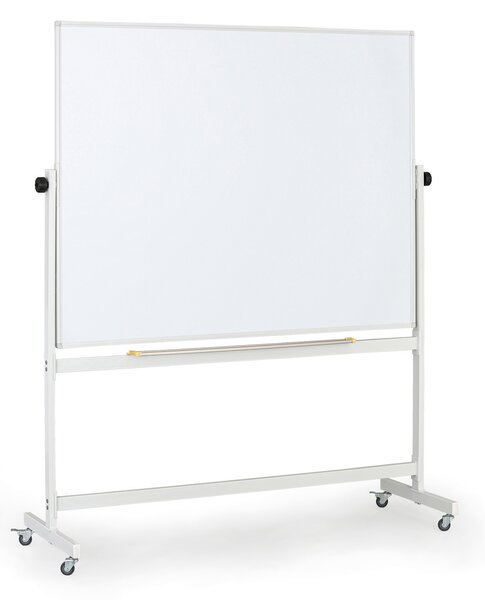 Mobilná otočná magnetická tabuľa, lakovaný povrch, 1500 x 1200 mm