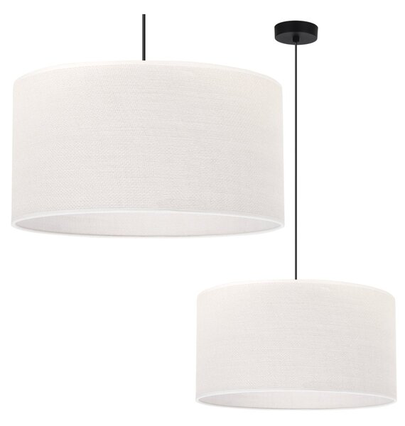 Závesné svietidlo Juta, 1x biele jutové tienidlo, (fi 45cm), b