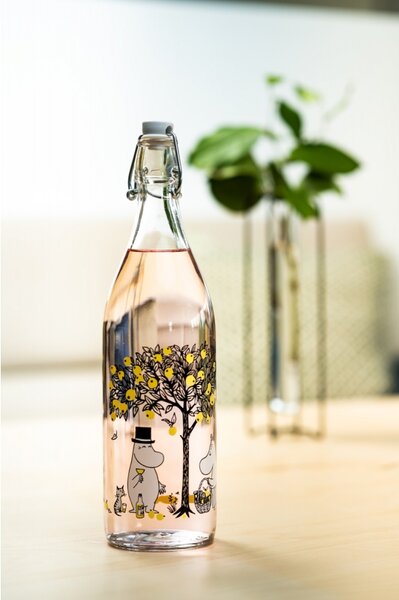 Muurla Sklenená fľaša Moomin Apples 1l