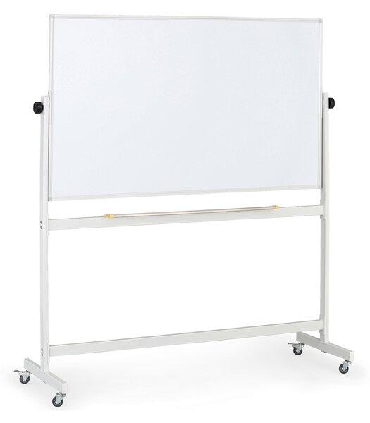 Mobilná otočná magnetická tabuľa, lakovaný povrch, 1500 x 900 mm