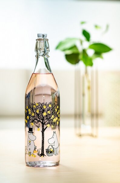 Muurla Sklenená fľaša Moomin Apples 1l