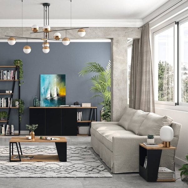Konferenčný stolík s doskou v dekore orechového dreva 40x40 cm Albi - TemaHome