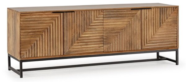 TV stolík z mangového dreva v prírodnej farbe 160x58x40 cm Nereida – MOME