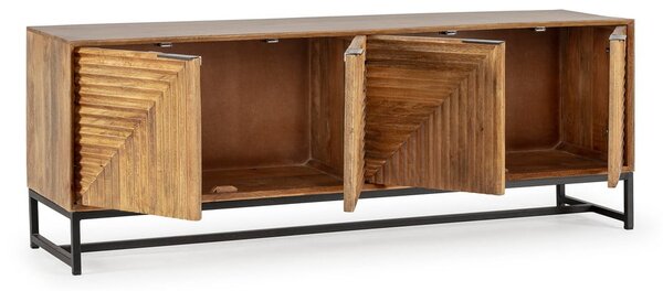 TV stolík z mangového dreva v prírodnej farbe 160x58x40 cm Nereida – MOME