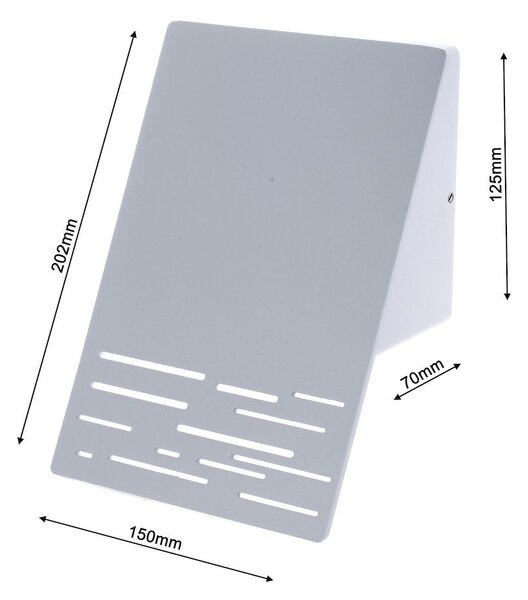 Exteriérové nástenné LED svietidlo Line, 1x LED 10w, biele