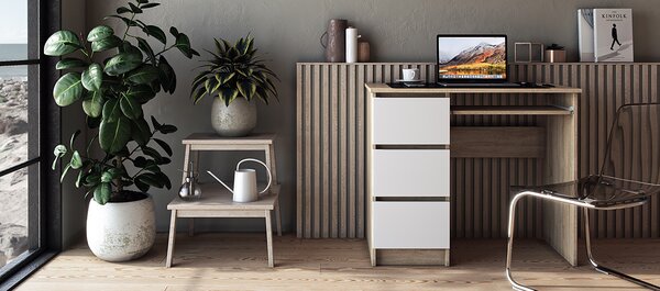 PC stolík Celita - dub sonoma / biela