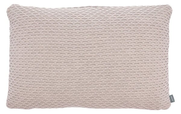 Béžový vankúš zo zmesi bavlny a vlny Södahl Wave Knit, 40 x 60 cm