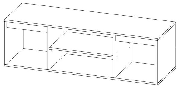 TV stolík Norman TV-E-2D - biela / dub wotan