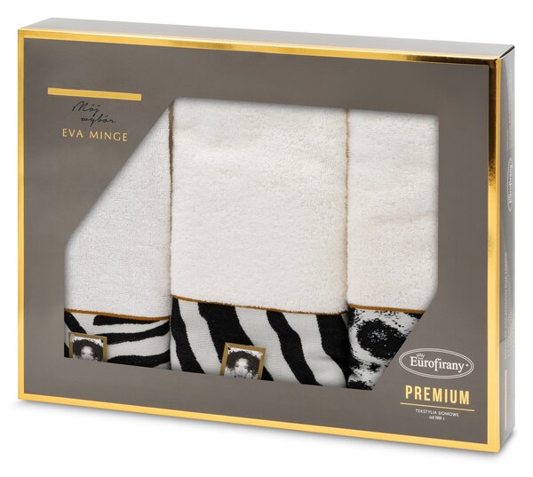 BAVLNENÝ UTERÁK EVA MINGE22 SADA 1KS 30X50 CM, 1KS 50X90 CM, 1KS 70X140 CM KRÉMOVÁ