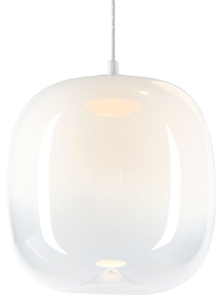 Závesné svietidlo Vaso, 1x biele sklenené tienidlo, (fi 15cm), w