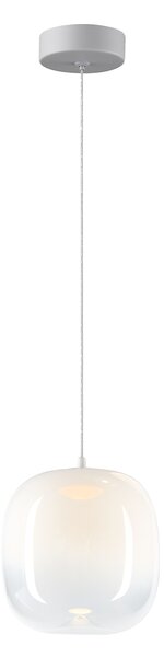 Závesné svietidlo Vaso, 1x biele sklenené tienidlo, (fi 15cm), w