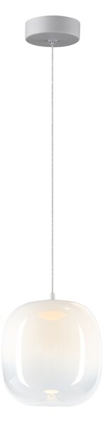Závesné svietidlo Vaso, 1x biele sklenené tienidlo, (fi 15cm), w
