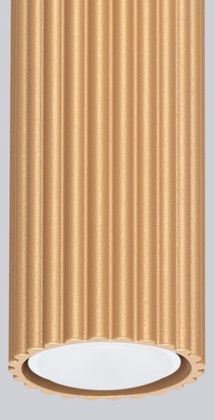 Stropné svietidlo Karbon, 1x zlaté kovové tienidlo, (10 cm)