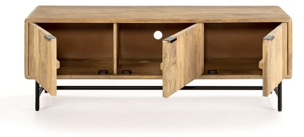 TV stolík z mangového dreva v prírodnej farbe 145x50x40 cm Mundra – MOME