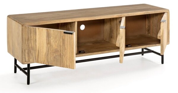 TV stolík z mangového dreva v prírodnej farbe 145x50x40 cm Mundra – MOME