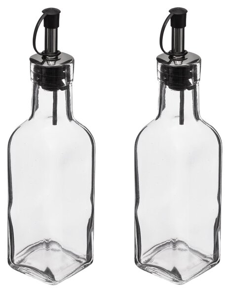 Sklenená fľaša na olej/ocot Twin 160 ml sada 2ks