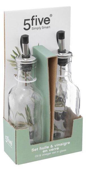 Sklenená fľaša na olej/ocot Twin 160 ml sada 2ks