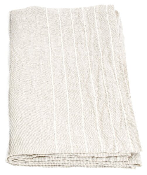 Ľanový uterák Kaste, ľan-biely, Rozmery 95x180 cm