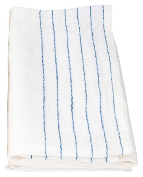 Ľanový uterák Kaste, bielo-modrý, Rozmery 95x180 cm